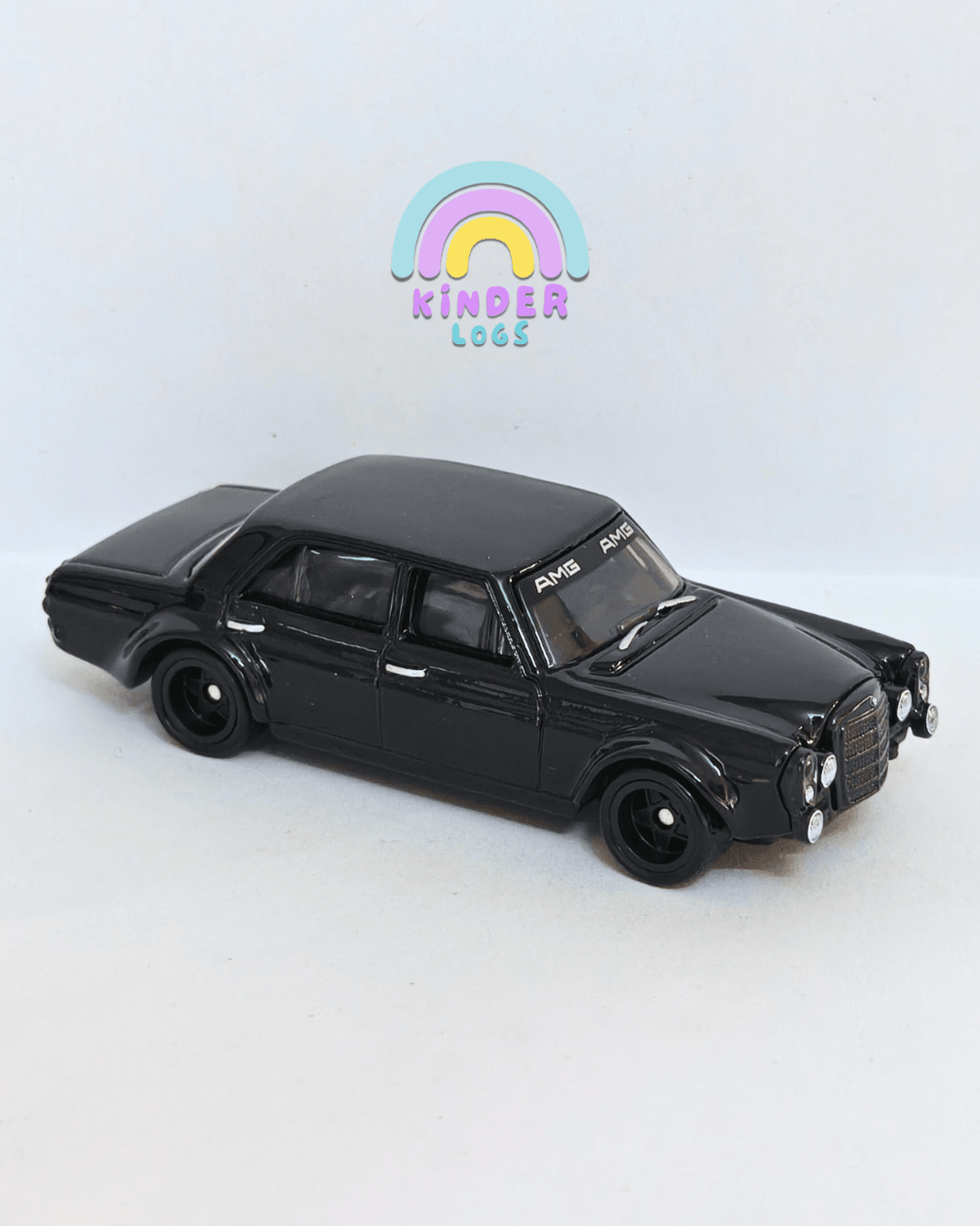 Premium Hot Wheels Mercedes - Benz 300 SEL 6.8 AMG - Black (Uncarded - New) - Kinder Logs