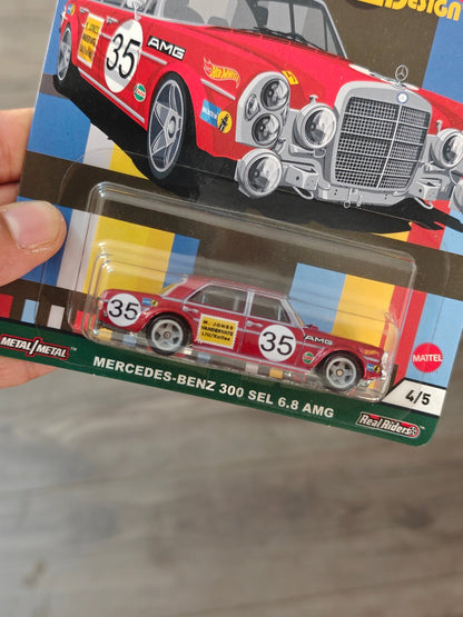 Premium Hot Wheels Mercedes - Benz 300 SEL 6.8 AMG - Deutschland Design (Imported) - Kinder Logs