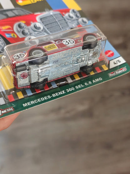 Premium Hot Wheels Mercedes - Benz 300 SEL 6.8 AMG - Deutschland Design (Imported) - Kinder Logs