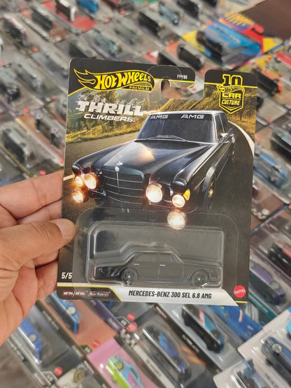 Premium Hot Wheels Mercedes - Benz 300 SEL 6.8 AMG - Thrill Climbers (Imported) - Kinder Logs