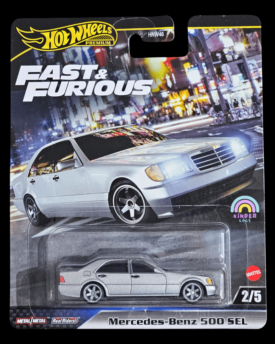 Premium Hot Wheels Mercedes - Benz 500 SEL - Fast & Furious - Kinder Logs