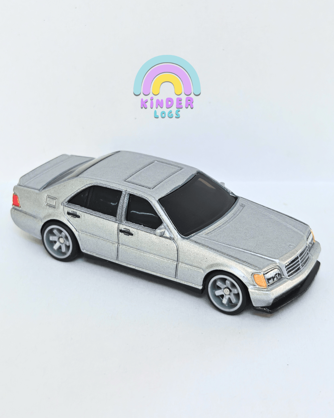 Premium Hot Wheels Mercedes - Benz 500 SEL - Silver (Uncarded - New) - Kinder Logs