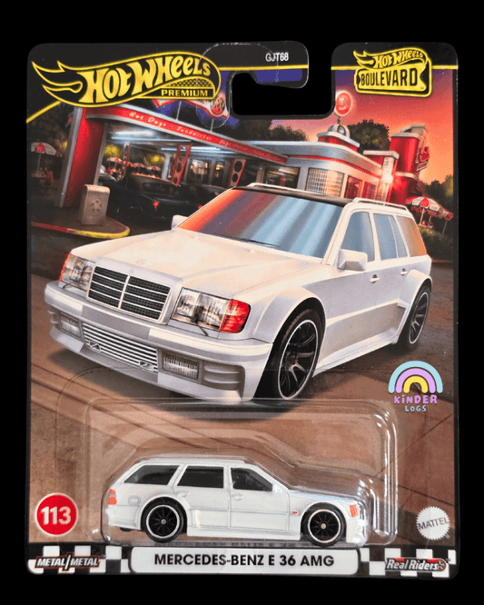 Premium Hot Wheels Mercedes - Benz E36 AMG - Boulevard 113 - Kinder Logs