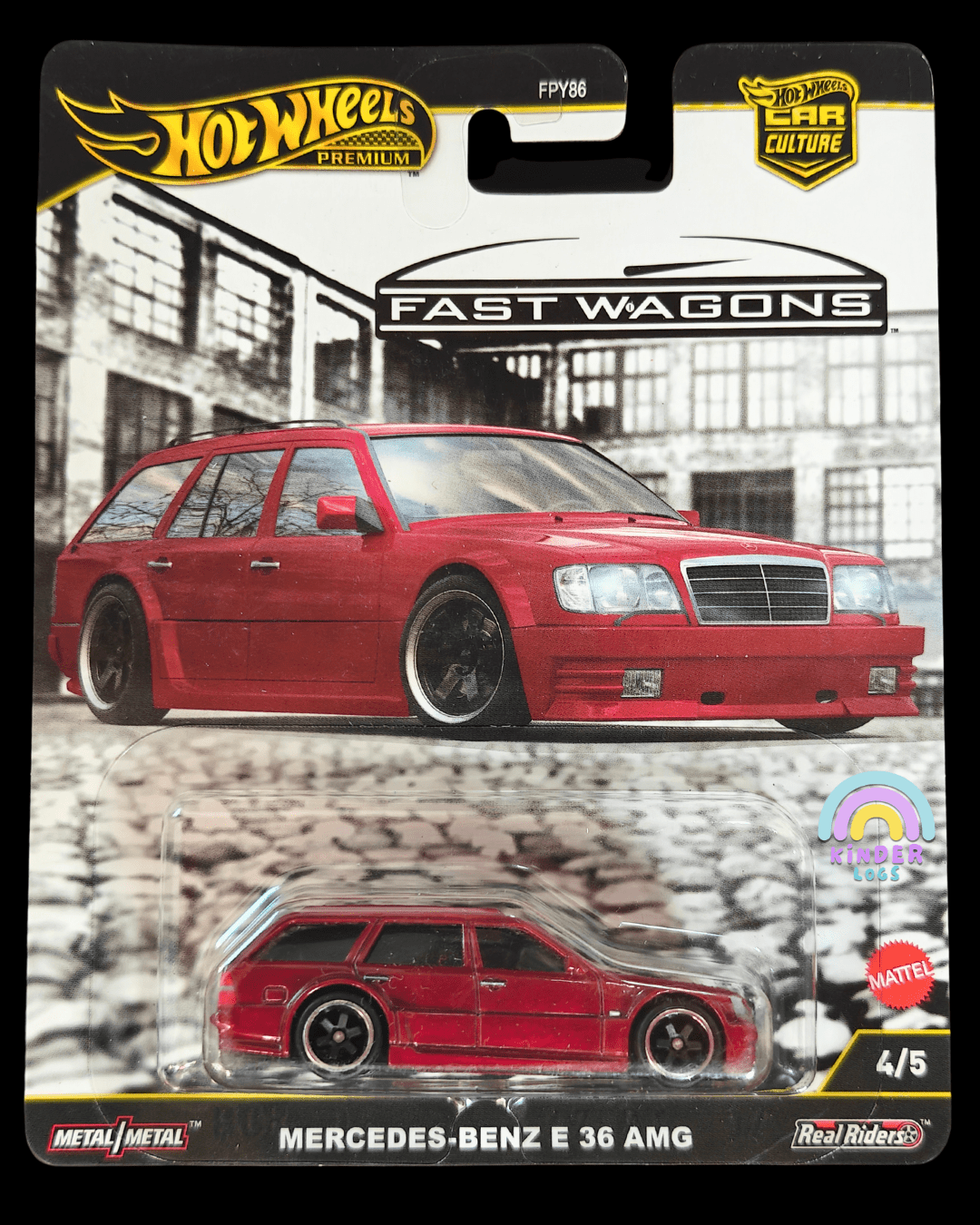 Premium Hot Wheels Mercedes - Benz E36 AMG - Fast Wagons (Imported) - Kinder Logs