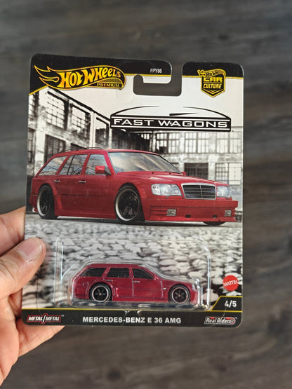 Premium Hot Wheels Mercedes - Benz E36 AMG - Fast Wagons (Imported) - Kinder Logs