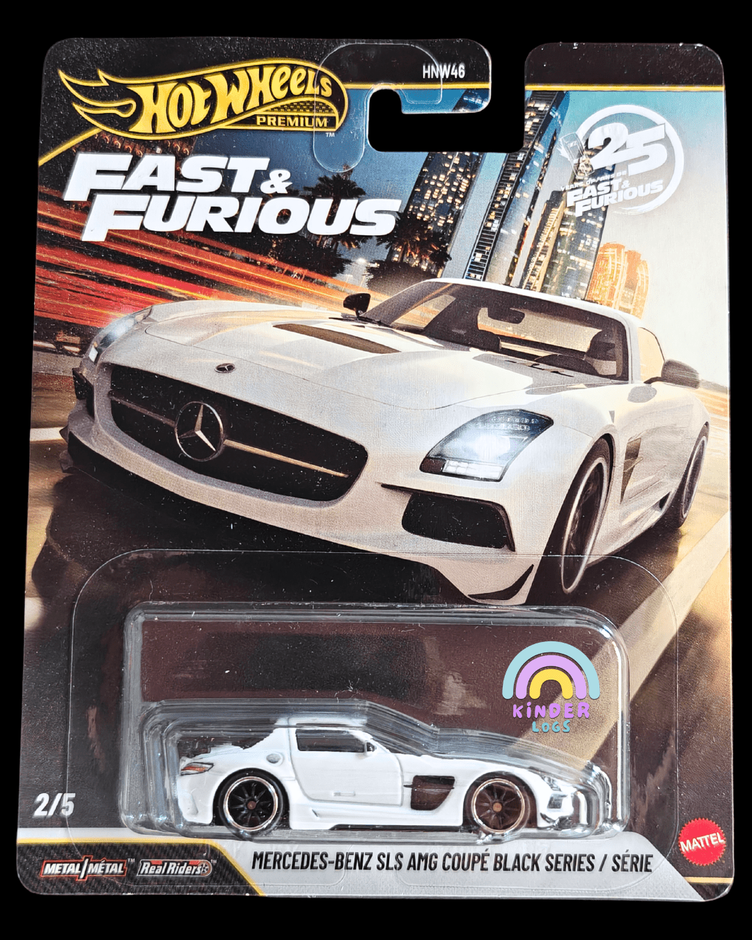 Premium Hot Wheels Mercedes-Benz SLS AMG Coupe Black Series (Imported) - Kinder Logs