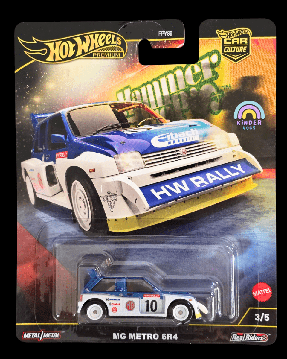 Premium Hot Wheels MG Metro 6R4 - Hammer Drop - Kinder Logs