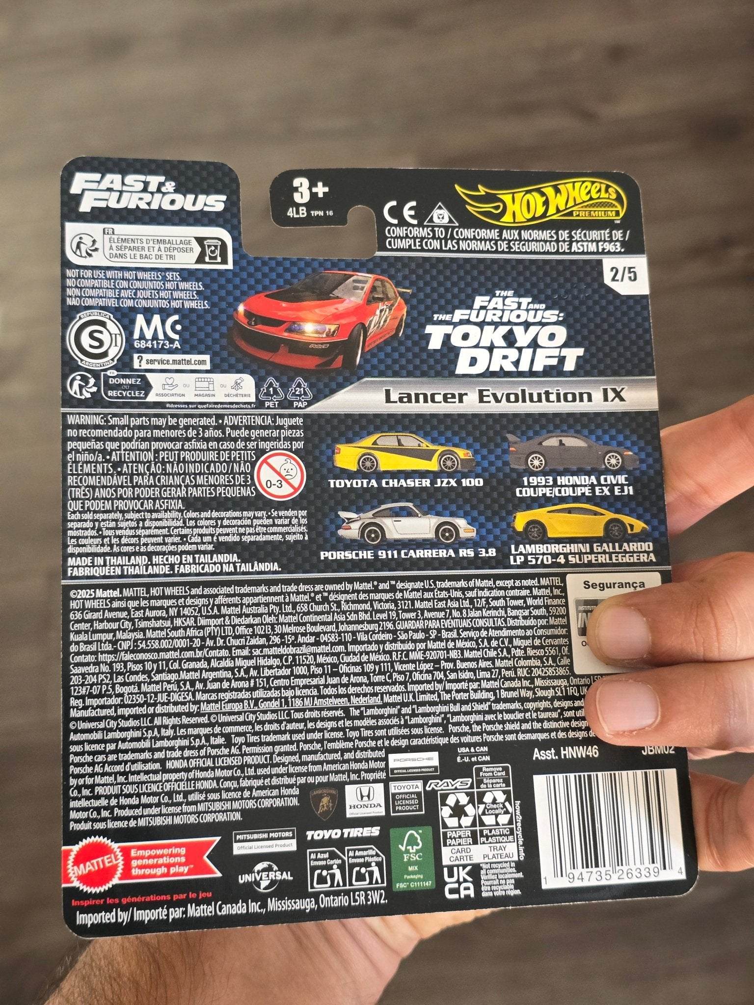 Premium Hot Wheels Mitsubishi Lancer Evolution IX - Fast & Furious (Imported) - Kinder Logs