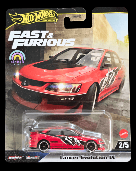 Premium Hot Wheels Mitsubishi Lancer Evolution IX - Fast & Furious (Imported) - Kinder Logs