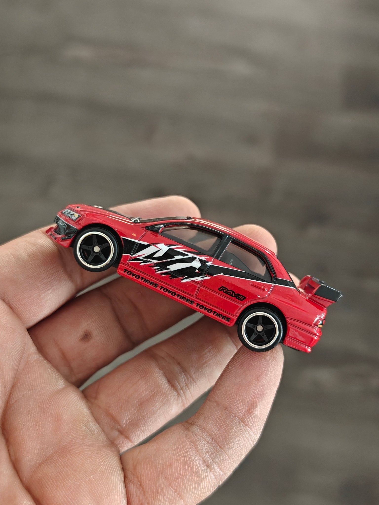 Premium Hot Wheels Mitsubishi Lancer Evolution IX - Red (Uncarded - New) - Kinder Logs