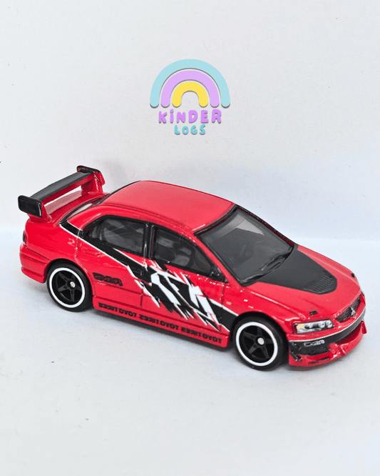 Premium Hot Wheels Mitsubishi Lancer Evolution IX - Red (Uncarded - New) - Kinder Logs
