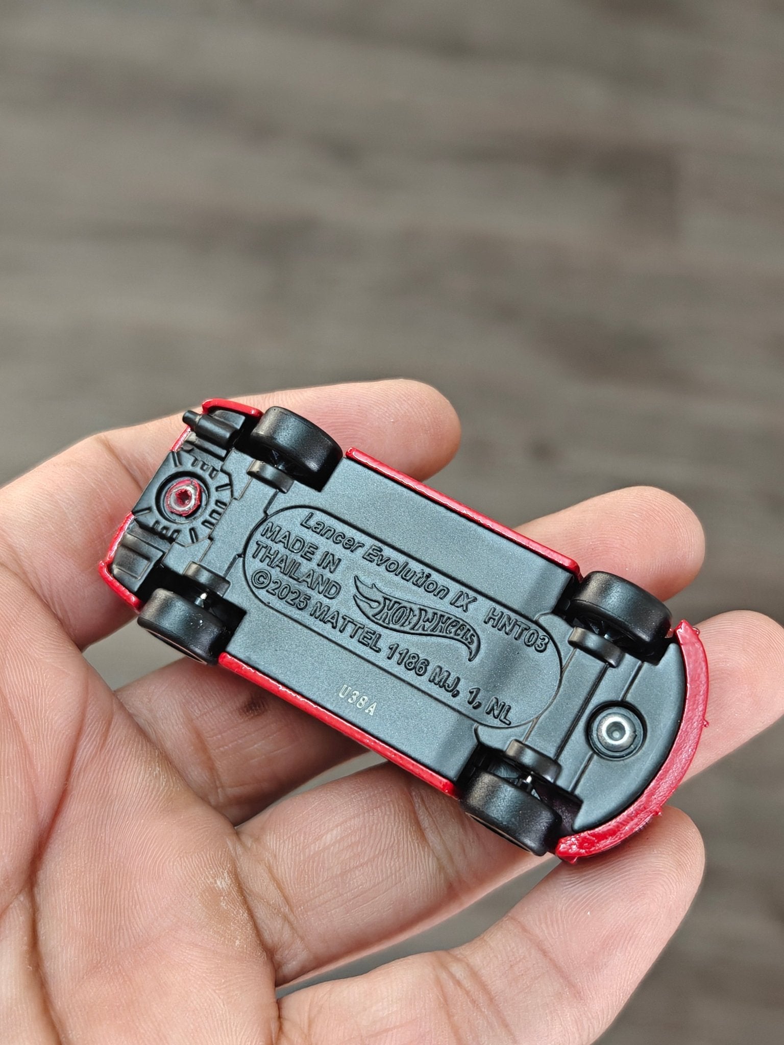 Premium Hot Wheels Mitsubishi Lancer Evolution IX - Red (Uncarded - New) - Kinder Logs