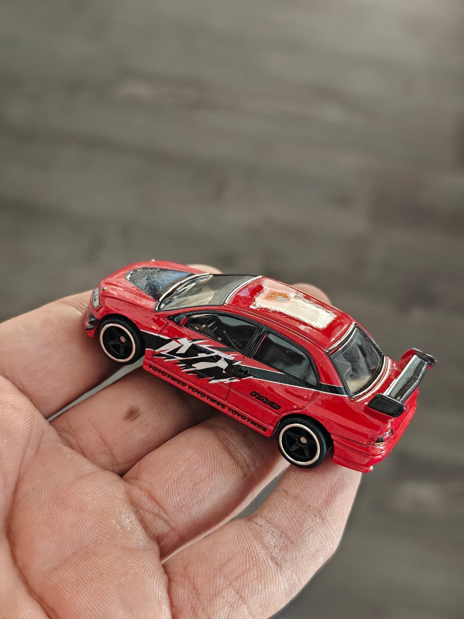 Premium Hot Wheels Mitsubishi Lancer Evolution IX - Red (Uncarded - New) - Kinder Logs