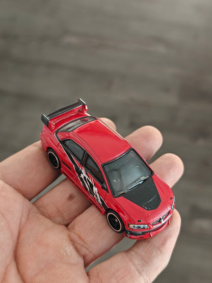 Premium Hot Wheels Mitsubishi Lancer Evolution IX - Red (Uncarded - New) - Kinder Logs