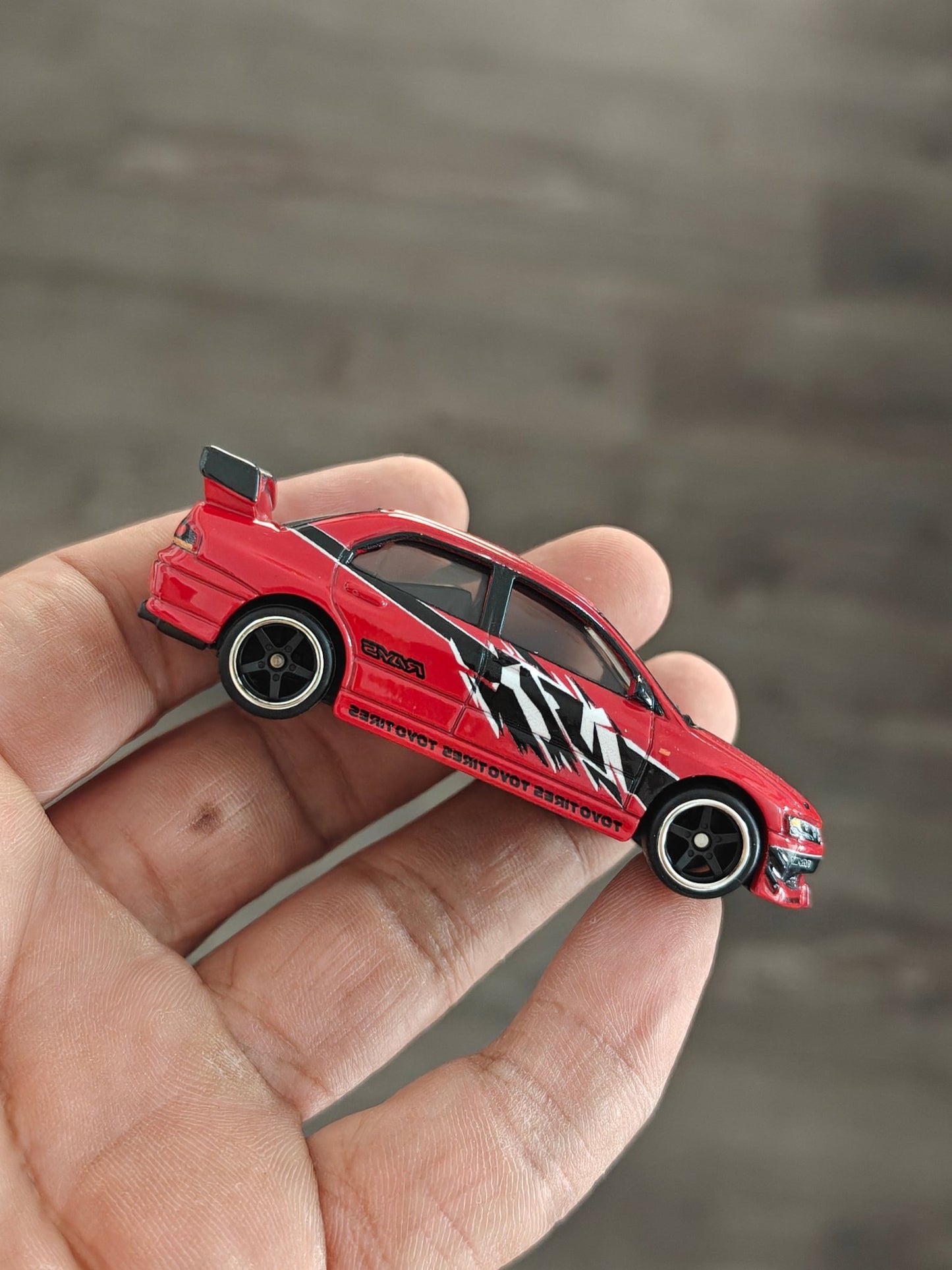 Premium Hot Wheels Mitsubishi Lancer Evolution IX - Red (Uncarded - New) - Kinder Logs