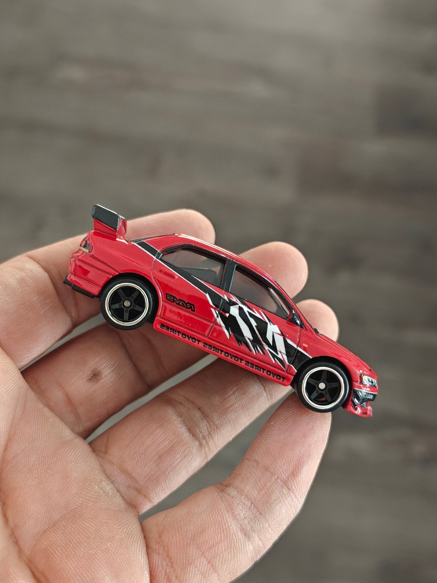 Premium Hot Wheels Mitsubishi Lancer Evolution IX - Red (Uncarded - New) - Kinder Logs