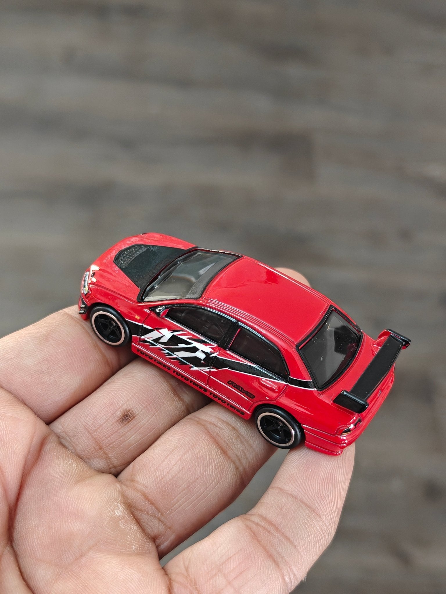 Premium Hot Wheels Mitsubishi Lancer Evolution IX - Red (Uncarded - New) - Kinder Logs