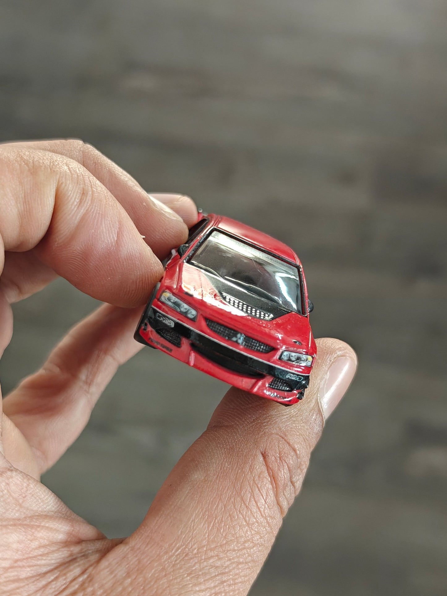 Premium Hot Wheels Mitsubishi Lancer Evolution IX - Red (Uncarded - New) - Kinder Logs