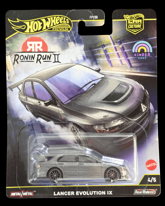 Premium Hot Wheels Mitsubishi Lancer Evolution IX - Ronin Run II (Imported) - Kinder Logs
