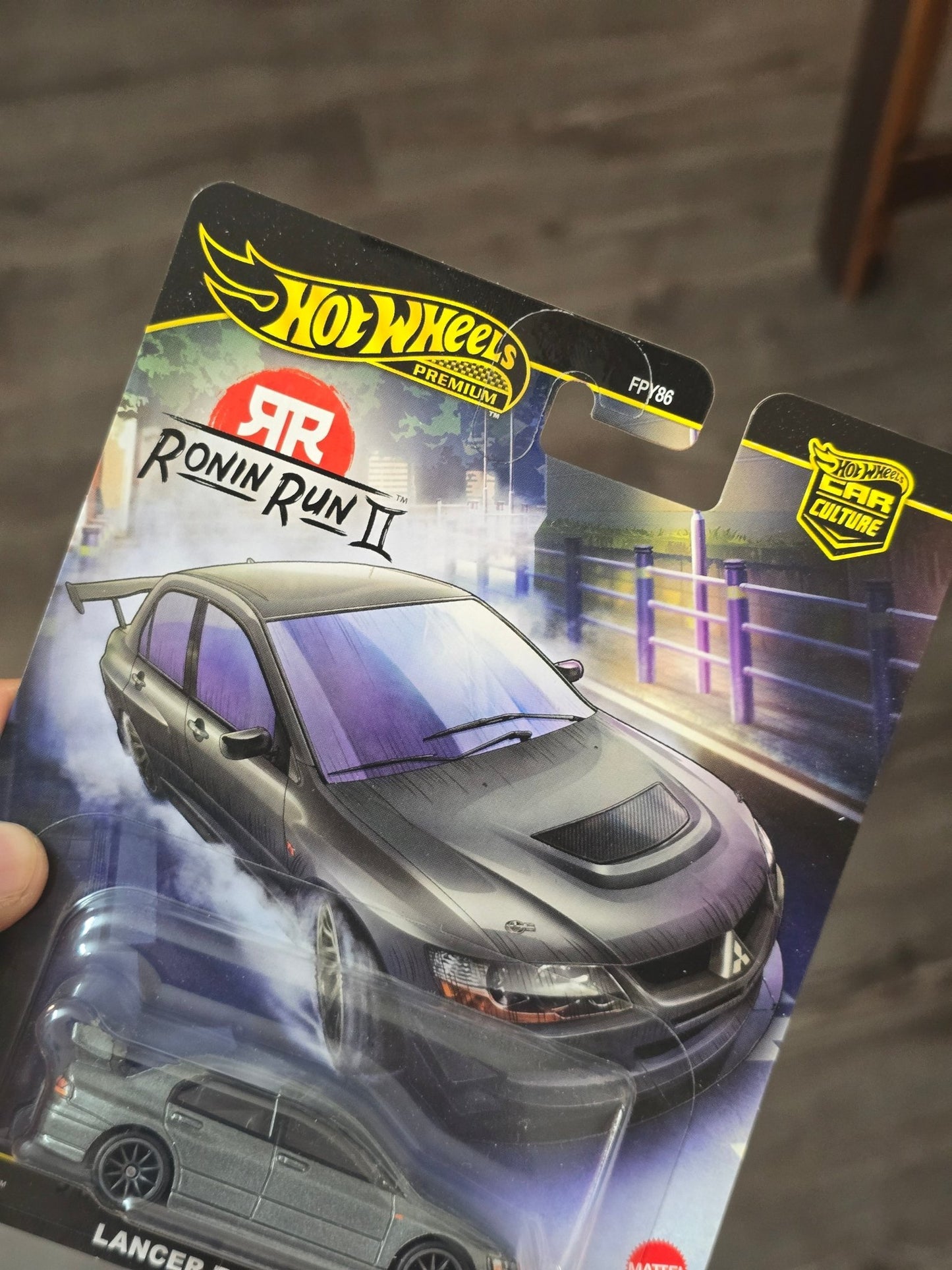 Premium Hot Wheels Mitsubishi Lancer Evolution IX - Ronin Run II (Imported) - Kinder Logs