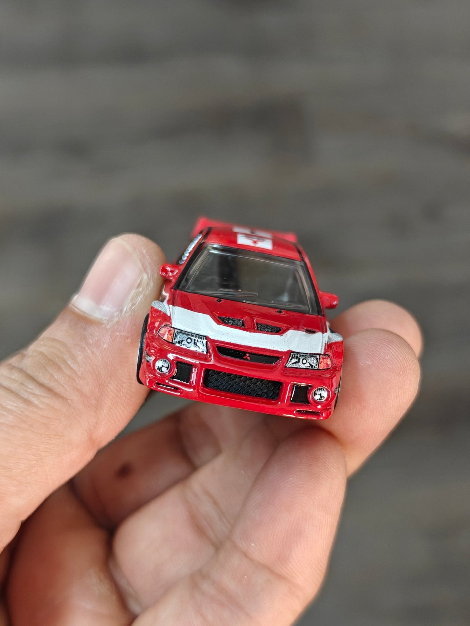 Premium Hot Wheels Mitsubishi Lancer Evolution VI - Red (Uncarded - New) - Kinder Logs