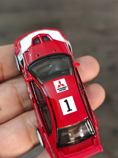 Premium Hot Wheels Mitsubishi Lancer Evolution VI - Red (Uncarded - New) - Kinder Logs