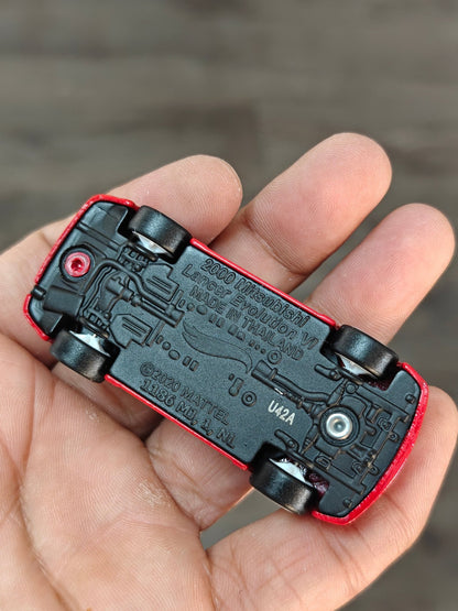 Premium Hot Wheels Mitsubishi Lancer Evolution VI - Red (Uncarded - New) - Kinder Logs