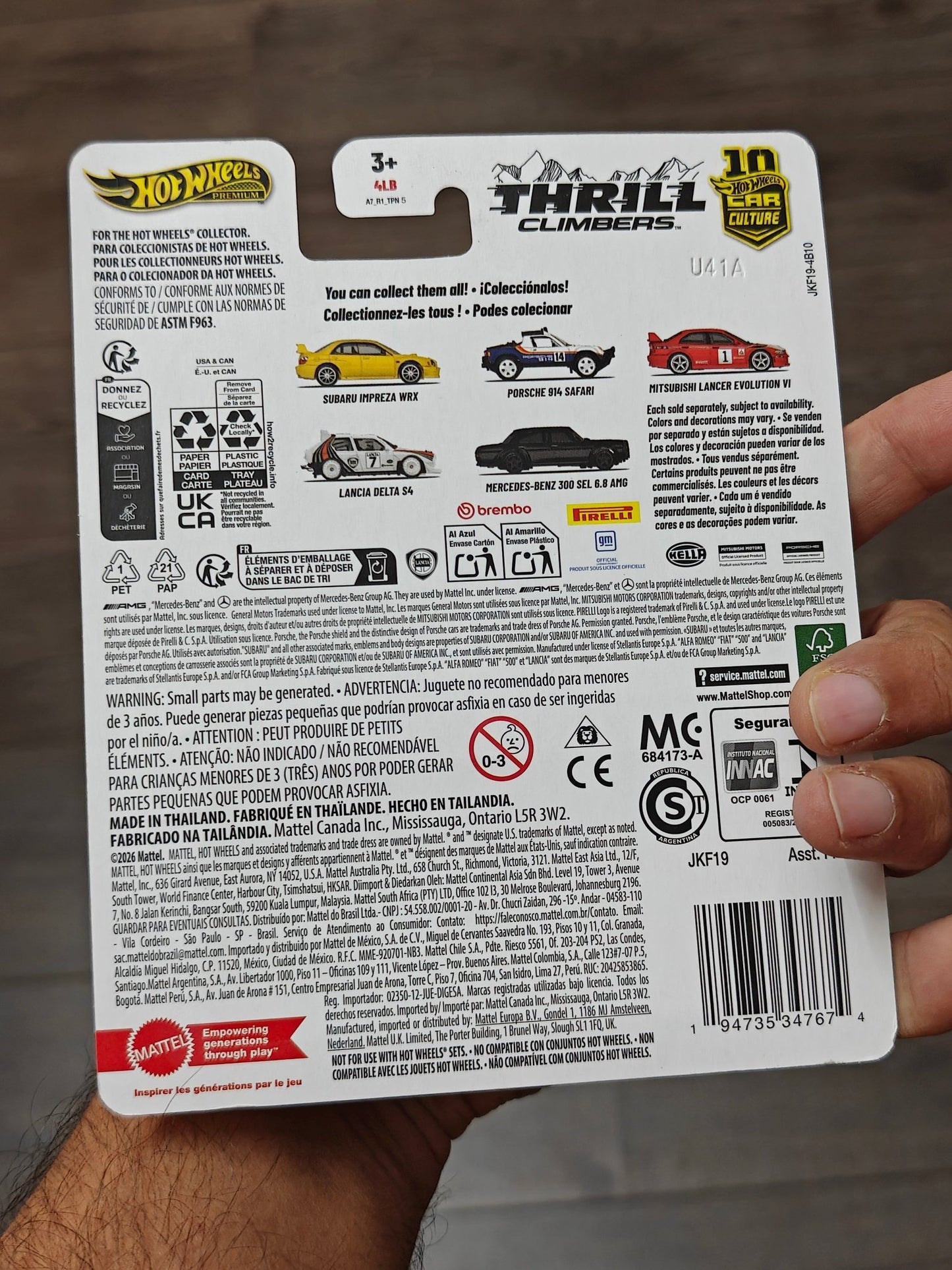 Premium Hot Wheels Mitsubishi Lancer Evolution VI - Thrill Climbers (Imported) - Kinder Logs