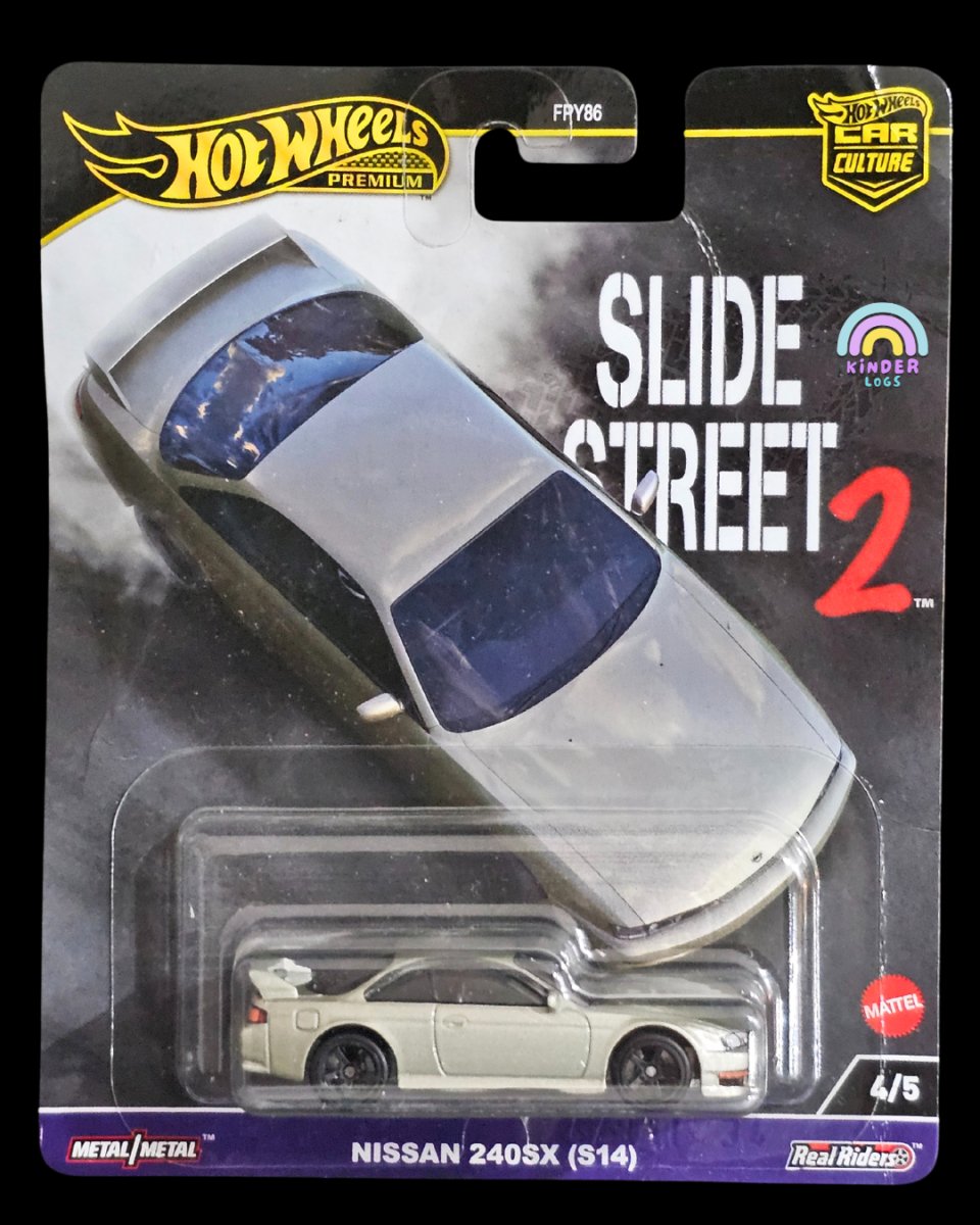 Premium Hot Wheels Nissan 240SX S14 (Slide Street 2) - Kinder Logs