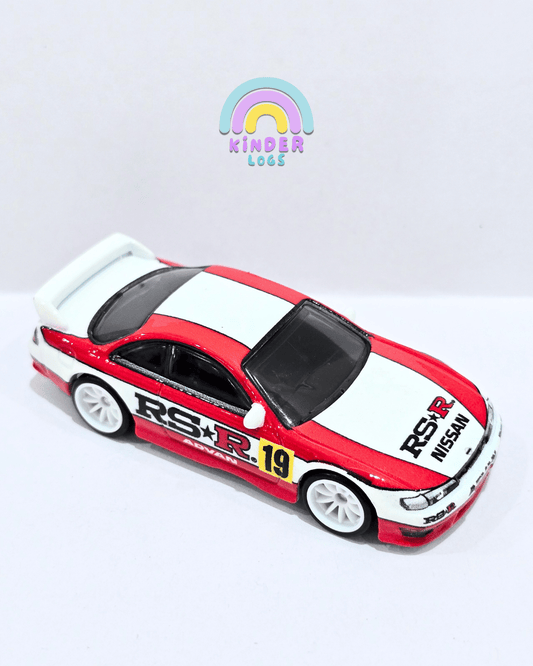 Premium Hot Wheels Nissan Silvia S14 - Red - White (Uncarded) - Kinder Logs