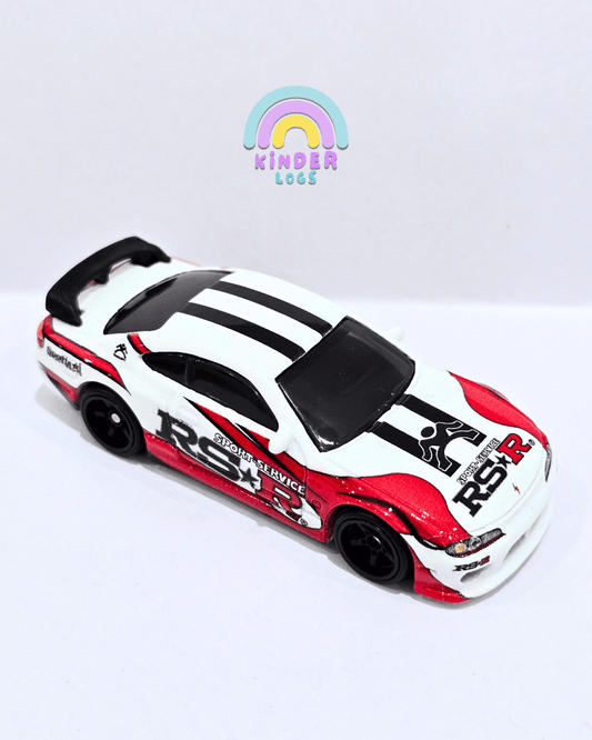 Premium Hot Wheels Nissan Silvia S15 - Red - White (Uncarded) - Kinder Logs