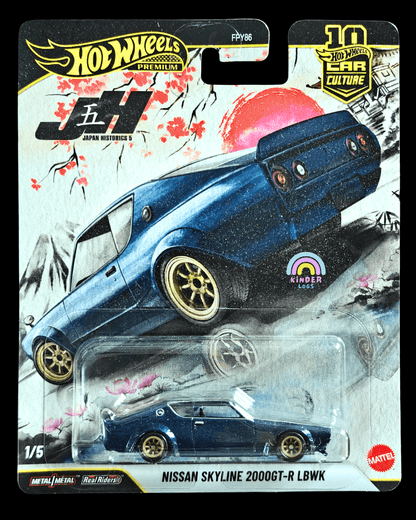 Premium Hot Wheels Nissan Skyline 2000 GT - R LBWK - Japan Historics 5 (Imported) - Kinder Logs