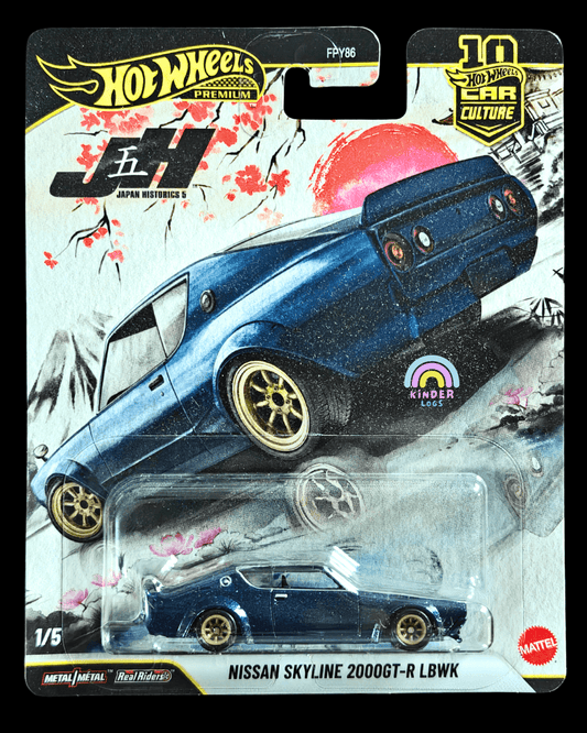 Premium Hot Wheels Nissan Skyline 2000 GT - R LBWK - Japan Historics 5 (Imported) - Kinder Logs