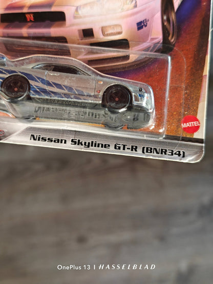 Premium Hot Wheels Nissan Skyline GT - R BNR34 (Paul Walker Edition) - Kinder Logs