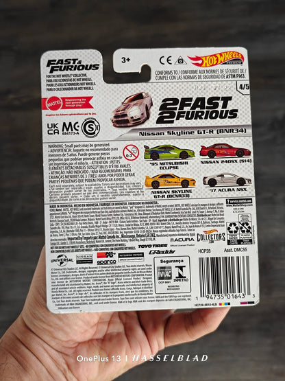 Premium Hot Wheels Nissan Skyline GT - R BNR34 (Paul Walker Edition) - Kinder Logs
