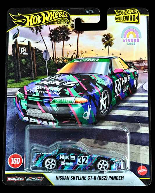 Premium Hot Wheels Nissan Skyline GT-R (R32) Pandem - Boulevard 150 (Imported) - Kinder Logs