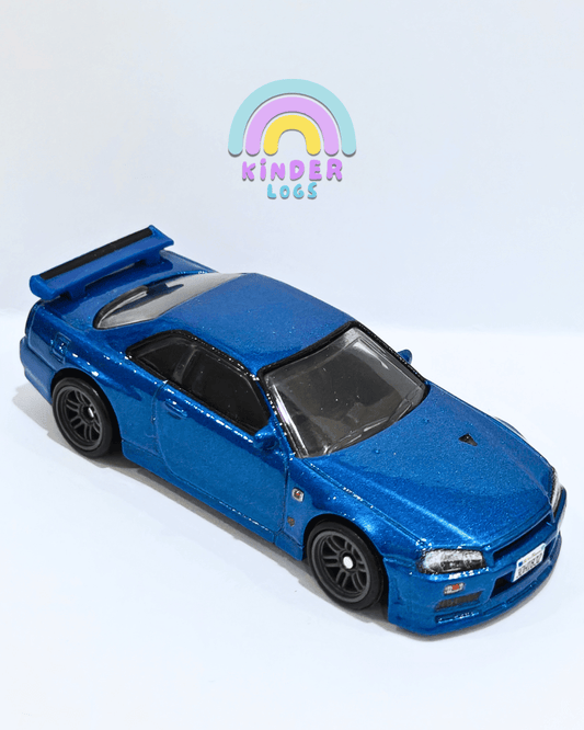 Premium Hot Wheels Nissan Skyline GT-R V-Spec II BNR34 - F&F Brian O'Conner (Uncarded - New) - Kinder Logs