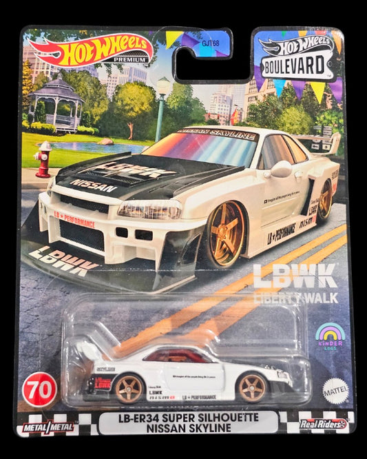 Premium Hot Wheels Nissan Skyline LB - ER34 Super Silhouette (Liberty Walk) - Kinder Logs