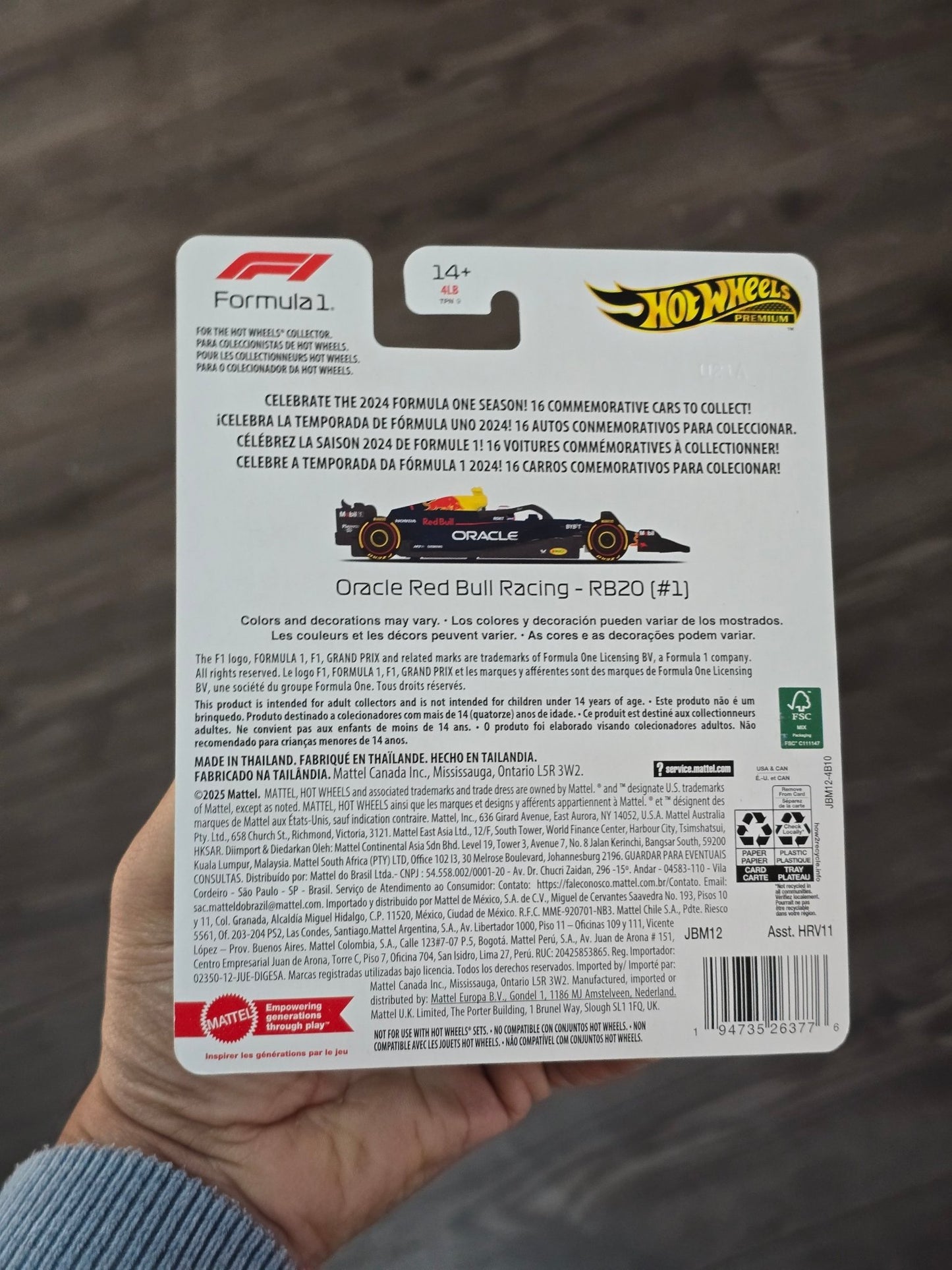 Premium Hot Wheels Oracle Red Bull Racing - RB20 (1) - Imported - Kinder Logs