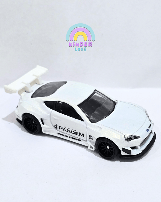 Premium Hot Wheels Pandem Subaru BRZ - White (Uncarded - New) - Kinder Logs