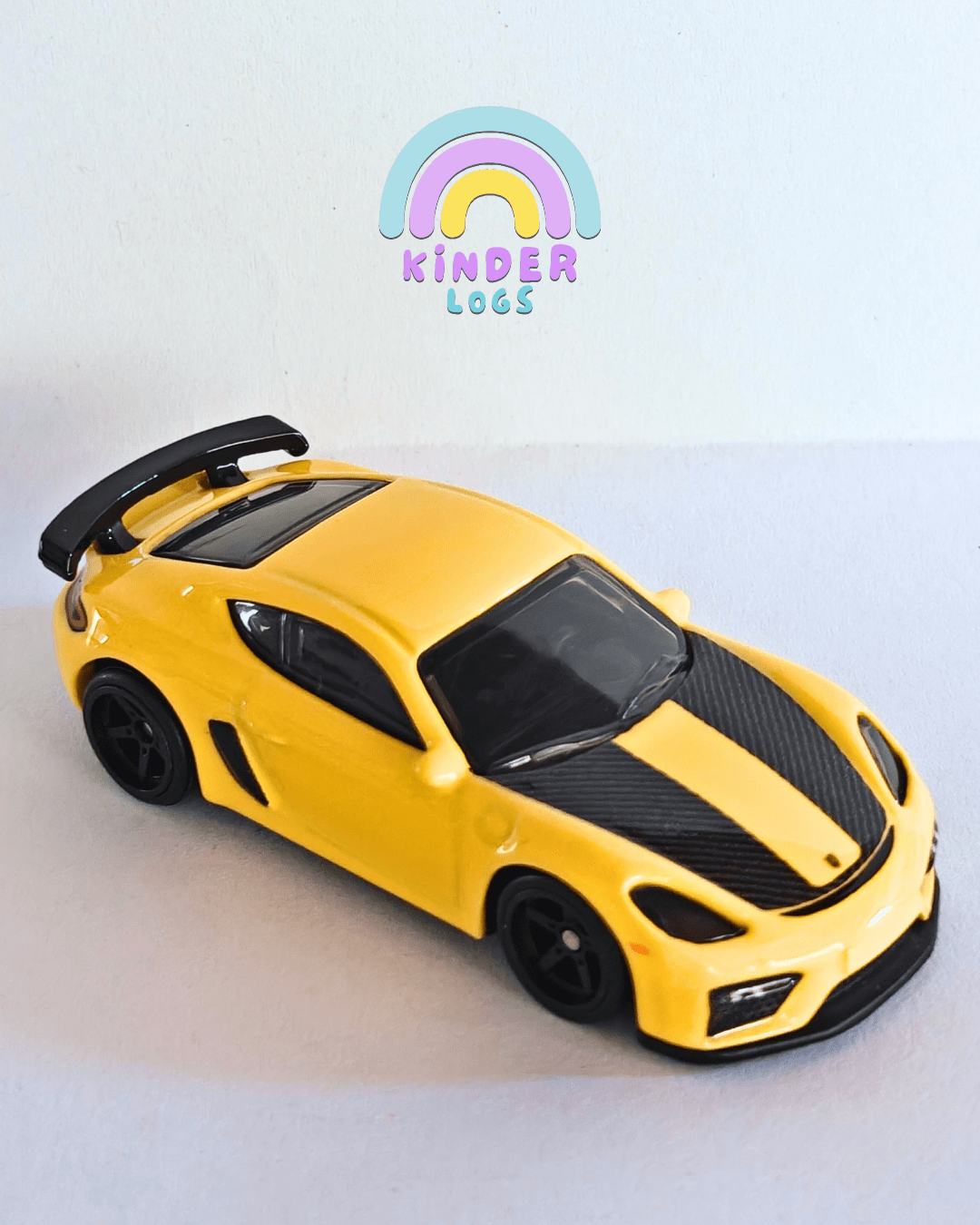 Premium Hot Wheels Porsche 718 Cayman GT4 - Deutschland Design (Uncarded - New) - Kinder Logs