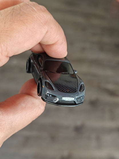 Premium Hot Wheels Porsche 718 Cayman GT4 - Grey (Pre-Owned) - Kinder Logs