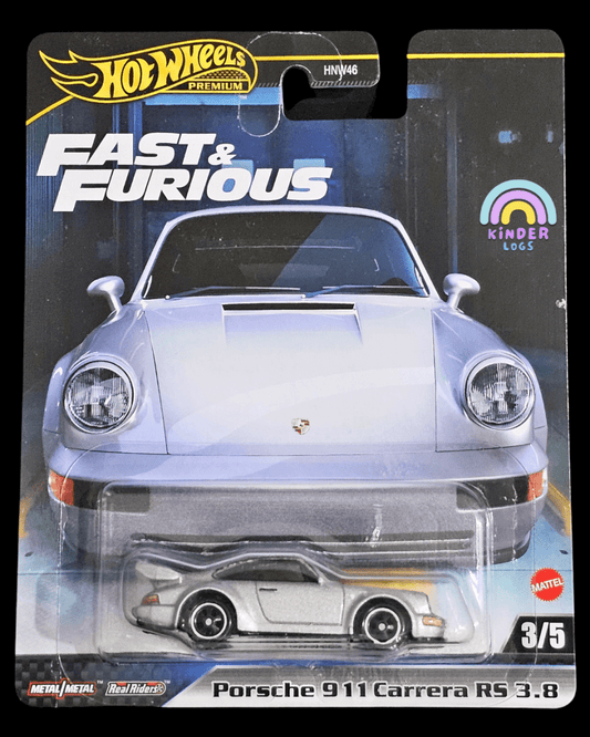 Premium Hot Wheels Porsche 911 Carrera 3.8 - Fast & Furious - Kinder Logs