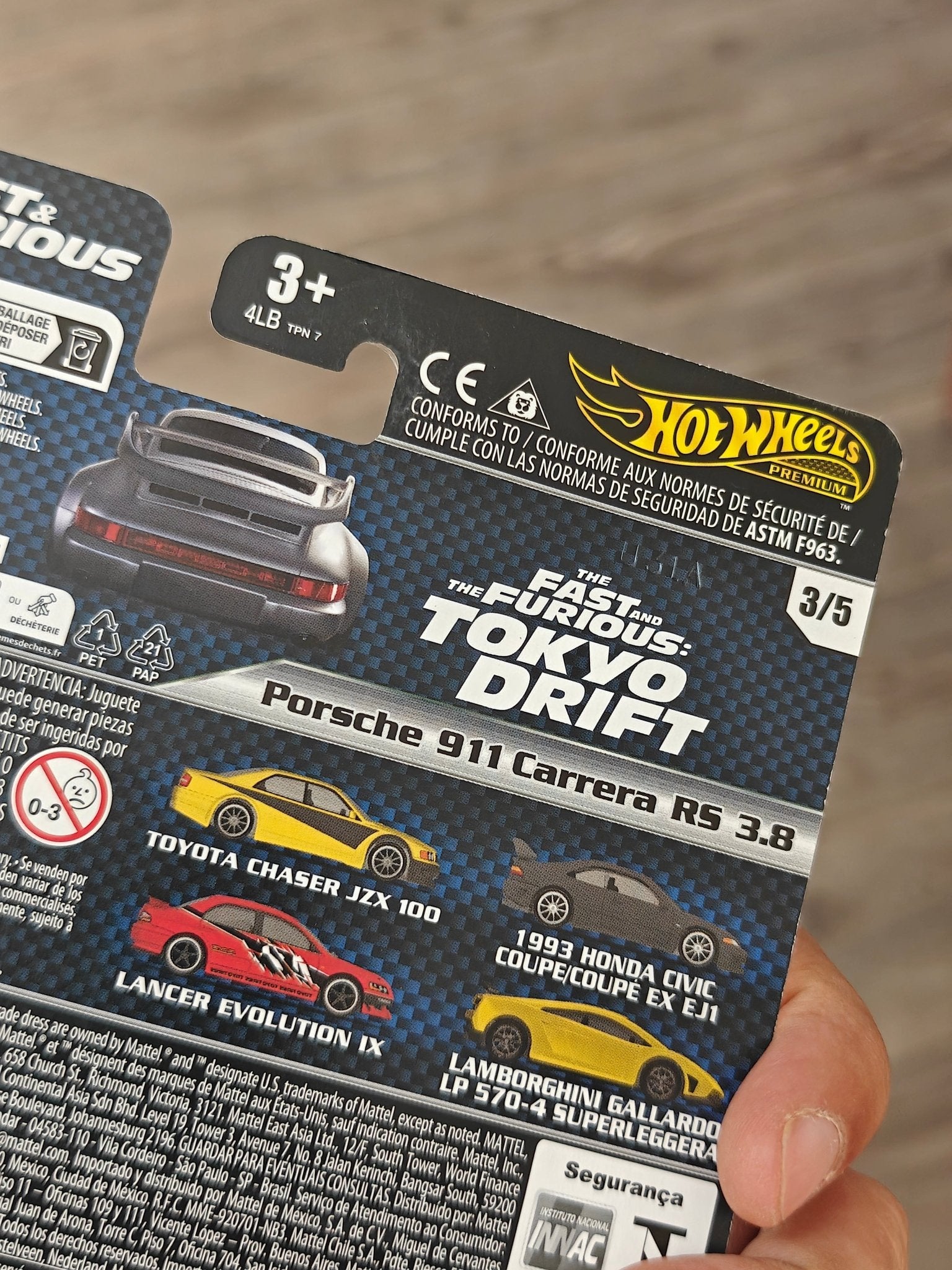 Premium Hot Wheels Porsche 911 Carrera 3.8 - Fast & Furious (Imported) - Kinder Logs