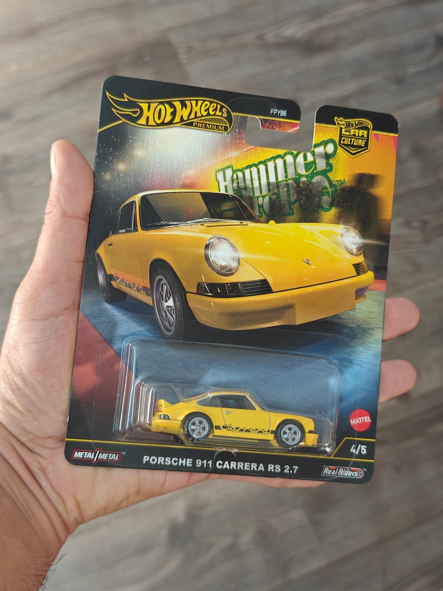Premium Hot Wheels Porsche 911 Carrera RS 2.7 - Hammer Drop (Imported) - Kinder Logs