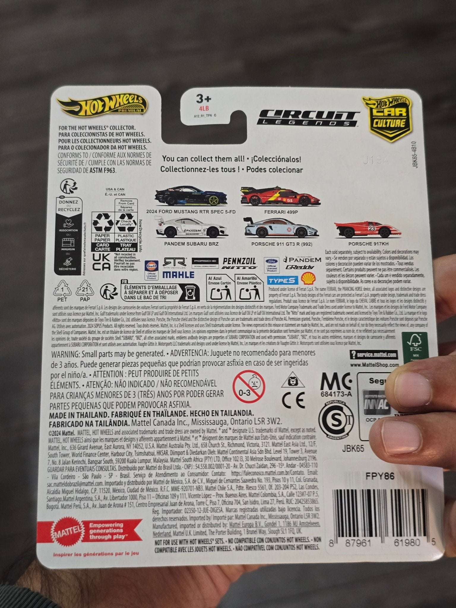 Premium Hot Wheels Porsche 911 GT3 R (992) - Circuit Legends (Imported) - Kinder Logs