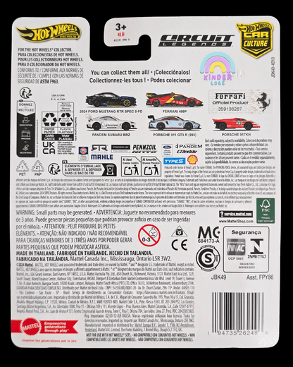 Premium Hot Wheels Porsche 911 GT3 R (992) - Circuit Legends (Imported) - Kinder Logs