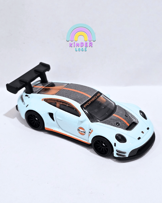 Premium Hot Wheels Porsche 911 GT3 R Gulf Edition (Uncarded - New) - Kinder Logs