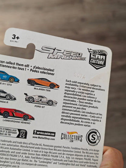Premium Hot Wheels Porsche 911 GT3 - Speed Machines (Imported) - Kinder Logs