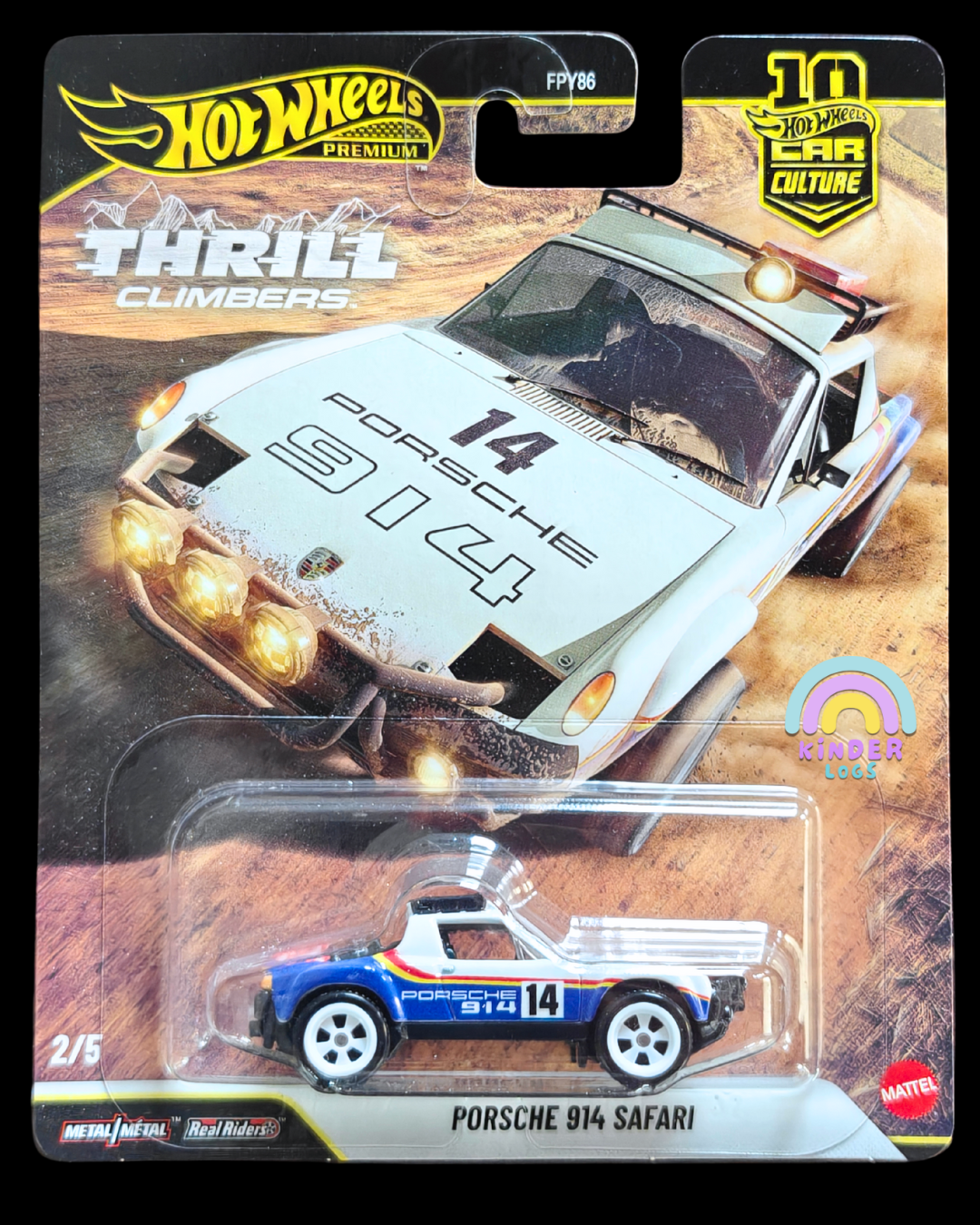 Premium Hot Wheels Porsche 914 Safari - Thrill Climbers (Imported) - Kinder Logs